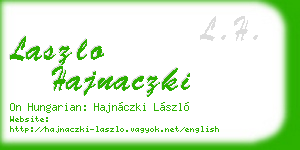 laszlo hajnaczki business card