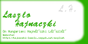 laszlo hajnaczki business card